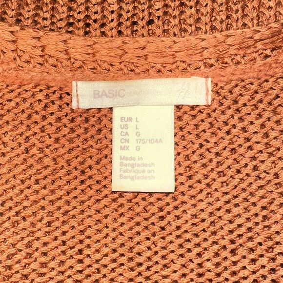 Sweaters Bundle Size L XL Orange White Striped Women's Pullover Winter Fall Cozy - Picture 8 of 9